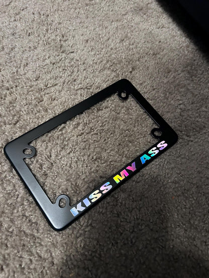 Custom Vinyl Motorcycle License Plate Frame:  Style