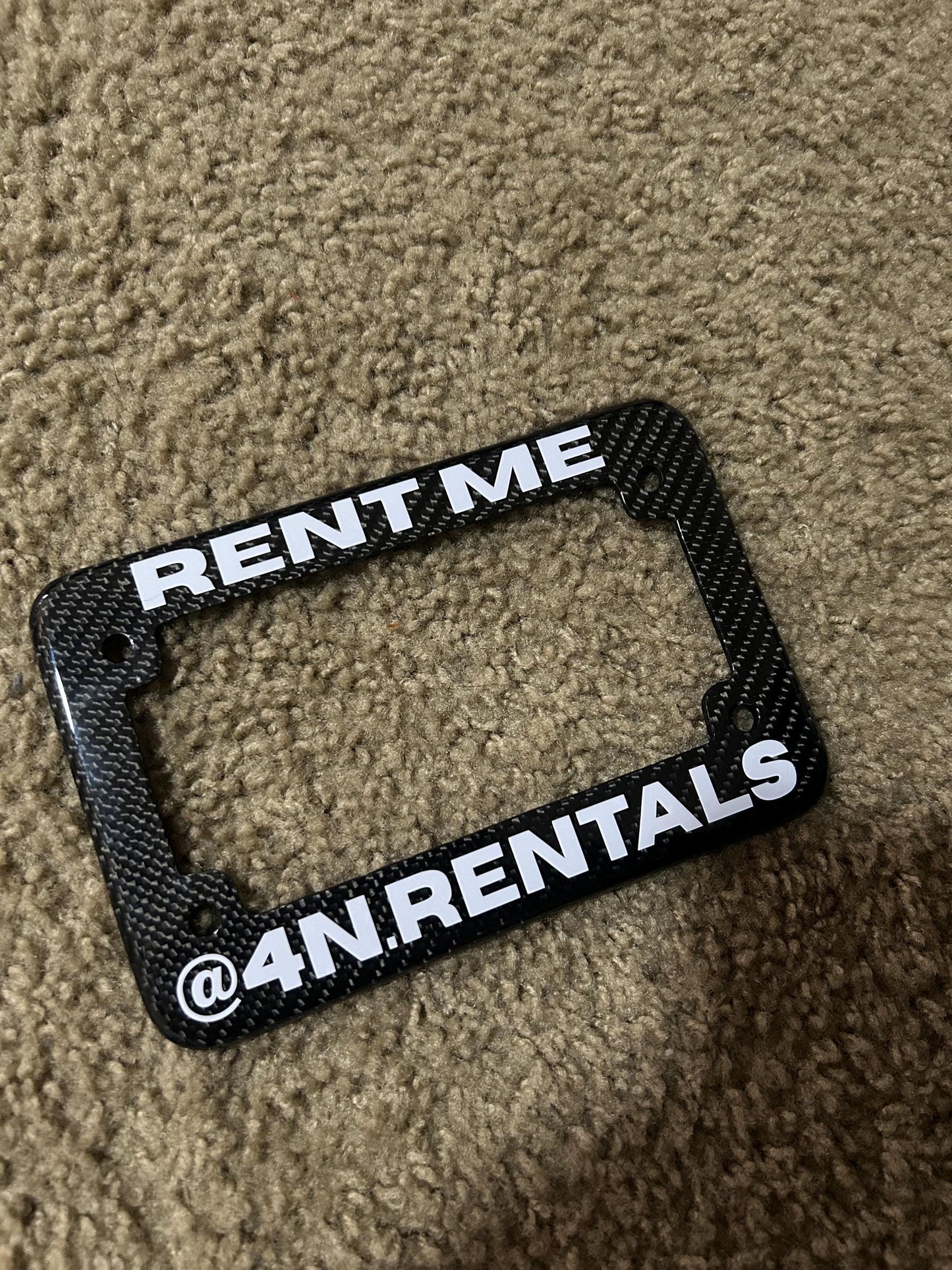 Custom Vinyl Motorcycle License Plate Frame:  Style