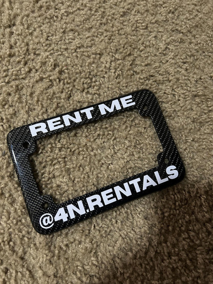 Custom Vinyl Motorcycle License Plate Frame:  Style