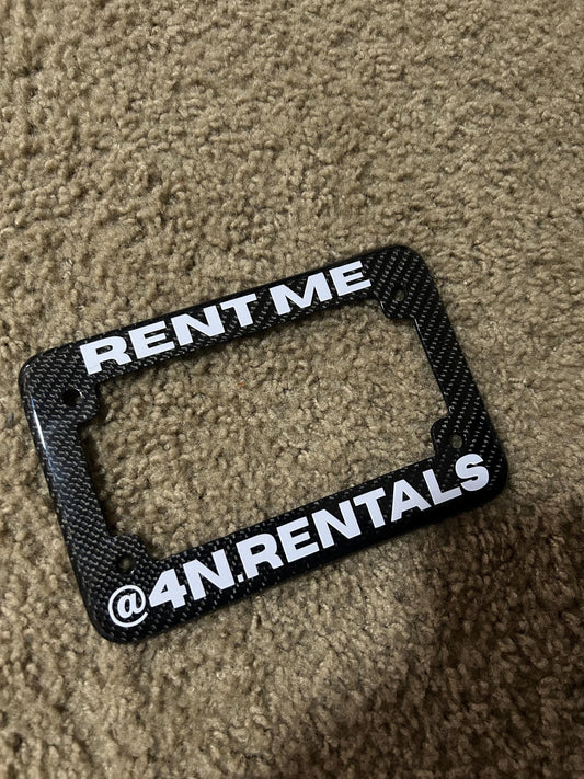 Custom Vinyl Motorcycle License Plate Frame:  Style