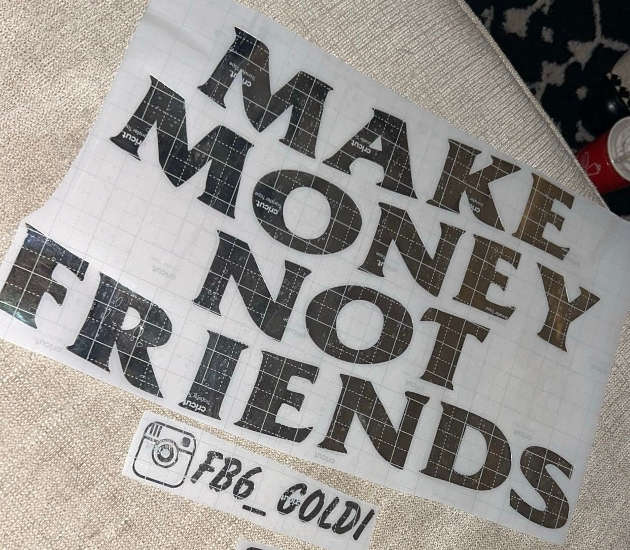 Make Money Not Friends Decal - Decal for Cars, Laptop, Vehicle, Custom.