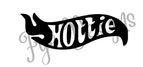 Hottie Decal - Decal for Cars, Laptop, Vehicle, Custom.