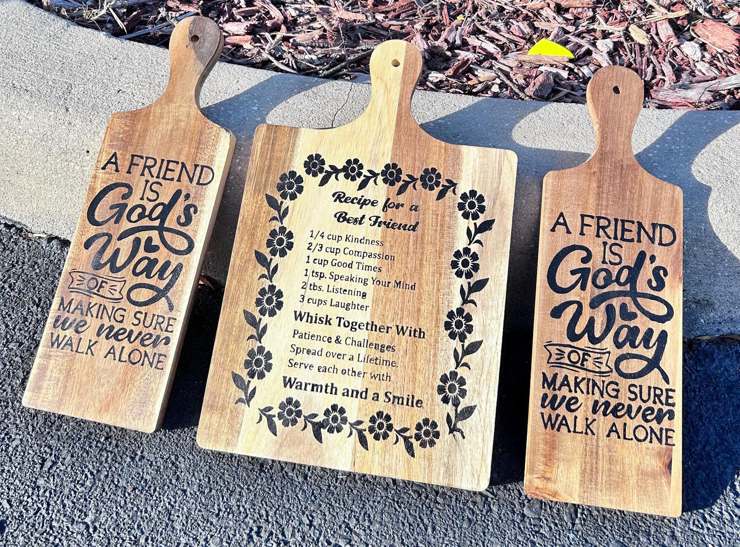 Custom Wooden Cutting Board With Handle: Personalized Paddle Board