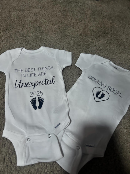 Custom Baby Announcement Onesie: Personalized Bodysuit
