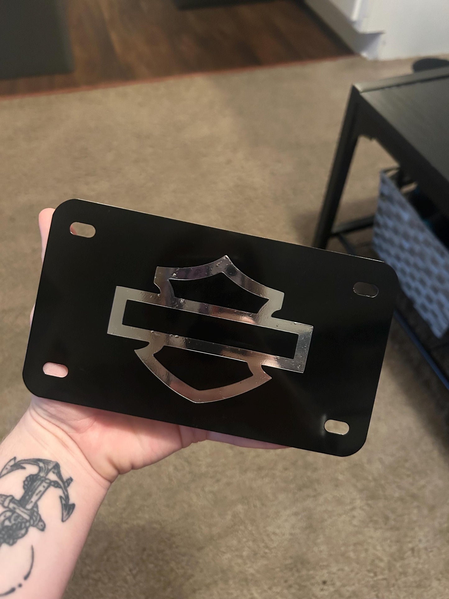 Custom Motorcycle License Plate: Personalized Vinyl Decal (7x4 inches ) / NAME/ LOGO/ CUSTOM Text