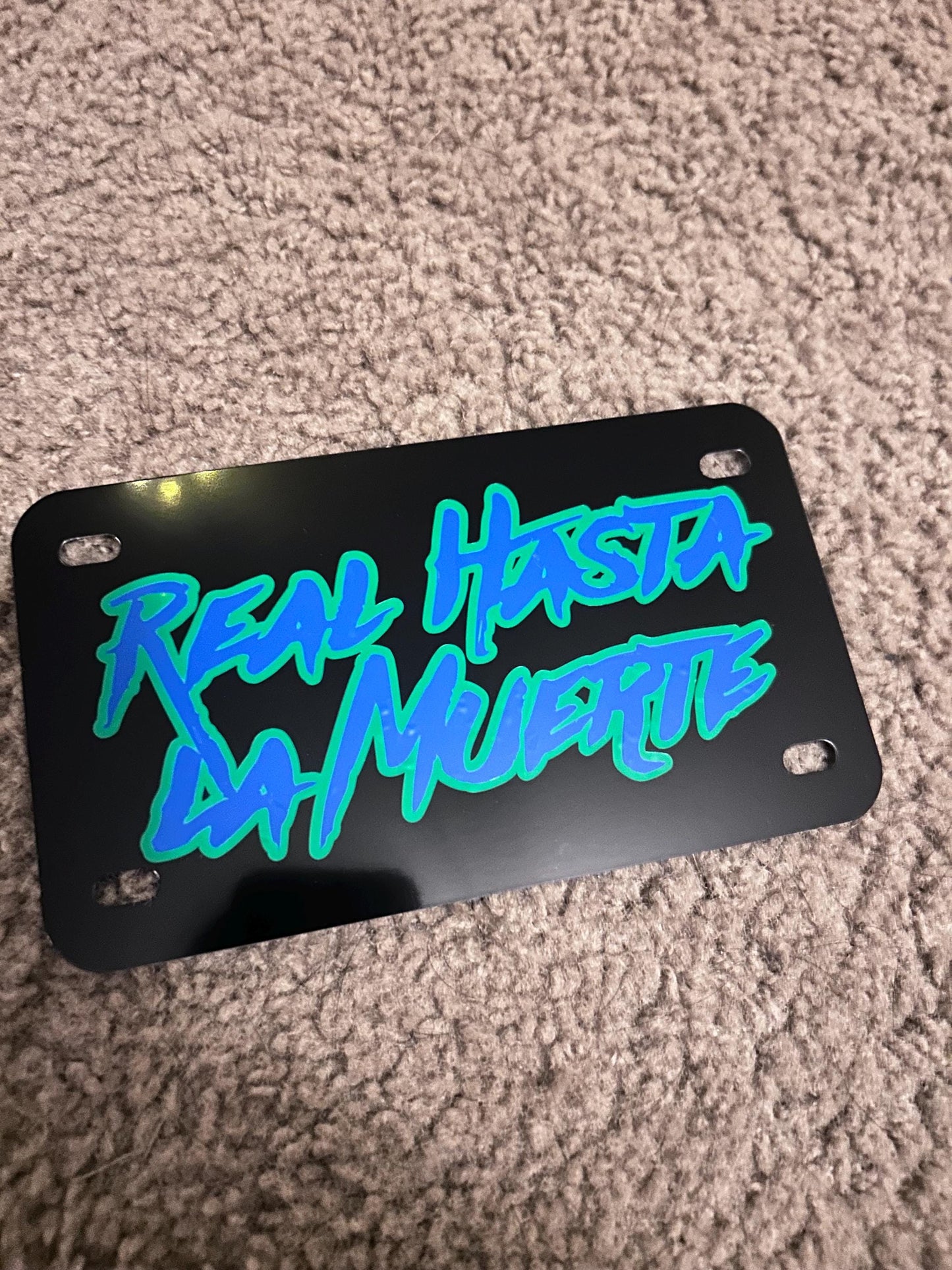 Custom Motorcycle License Plate: Personalized Vinyl Decal (7x4 inches ) / NAME/ LOGO/ CUSTOM Text