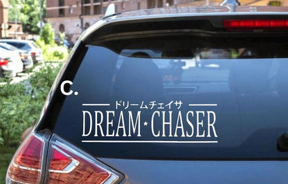 Night Runner / Unforgiven / Dream Chaser JDM Decals- Sticker for Cars, Laptop, Vehicle, Custom.