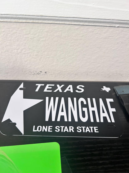 Texas Design Motorcycle License Plate: Personalized Vinyl Decal (7x4 inches ) /CUSTOM Text