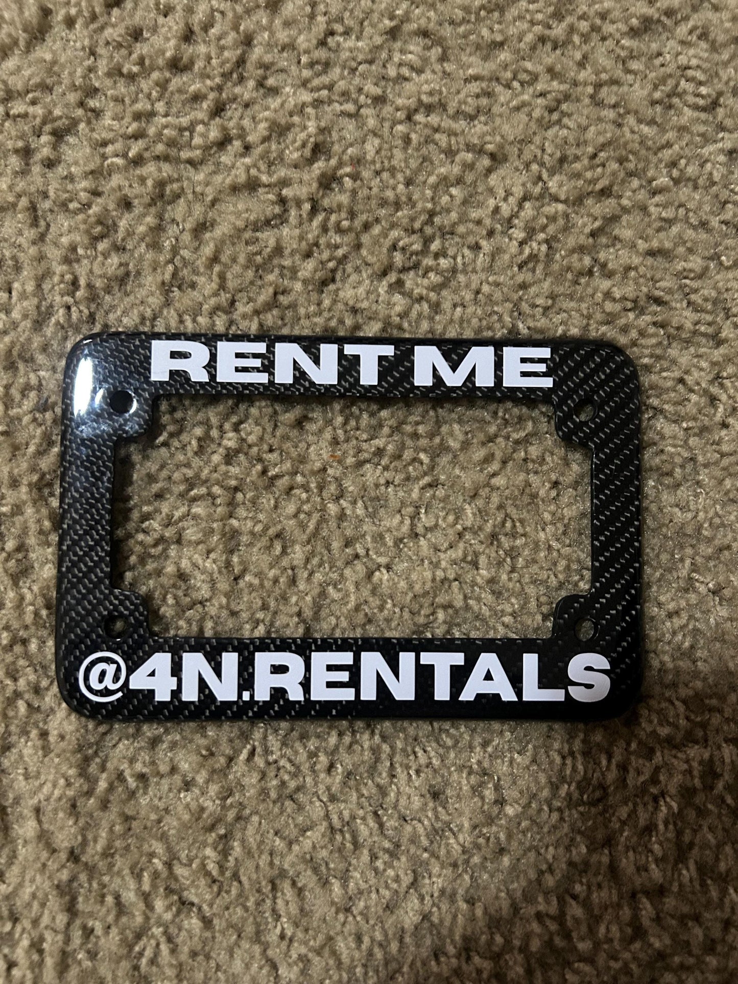 Custom Vinyl Motorcycle License Plate Frame:  Style