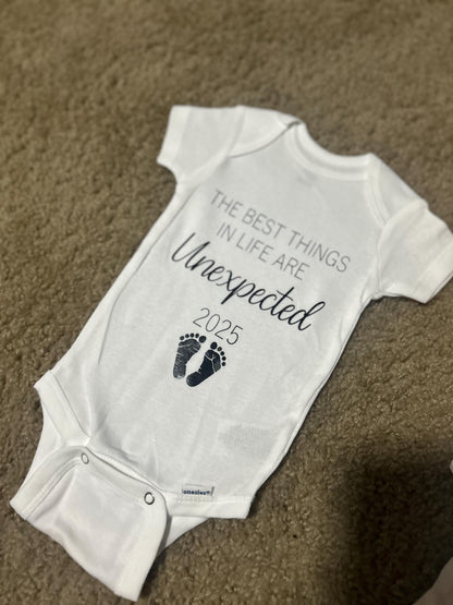 Custom Baby Announcement Onesie: Personalized Bodysuit